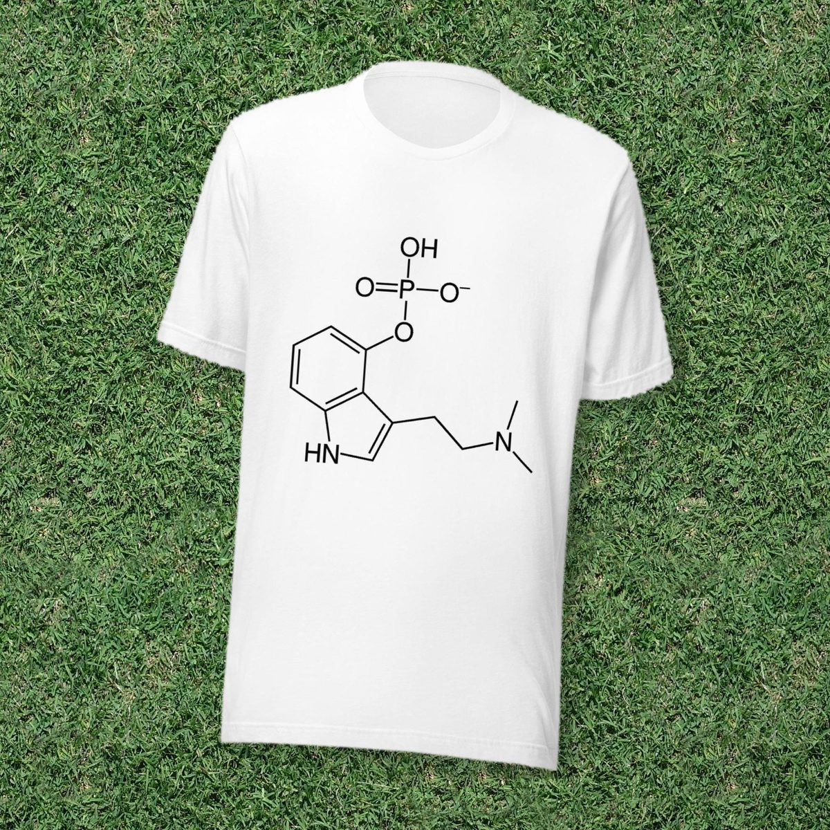 Psilocybin Molecule Shirt, Psychedelic Chemistry Tee, Mushroom Science Gift, Unisex T-Shirt