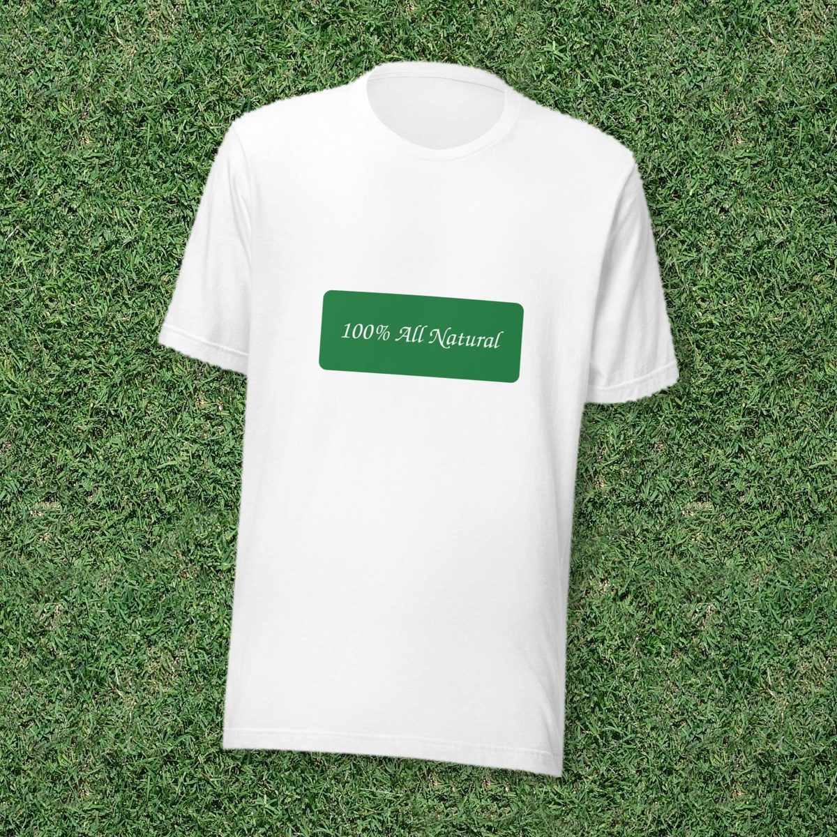 100 Percent All Natural Tee, Funny Stoner Shirt, Subtle Weed Gift, Botanical Leaf T-Shirt
