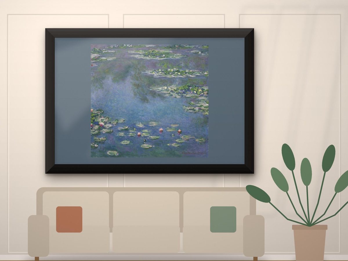Claude Monet Water Lilies c1916 Print, Nympheas Impressionist Wall Art, Calming Bedroom Decor, Vintage Poster
