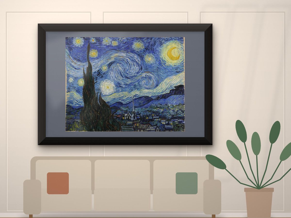 Vincent van Gogh The Starry Night 1889 Print, Post-Impressionist Wall Art, Museum Quality (Fine-Art Paper)