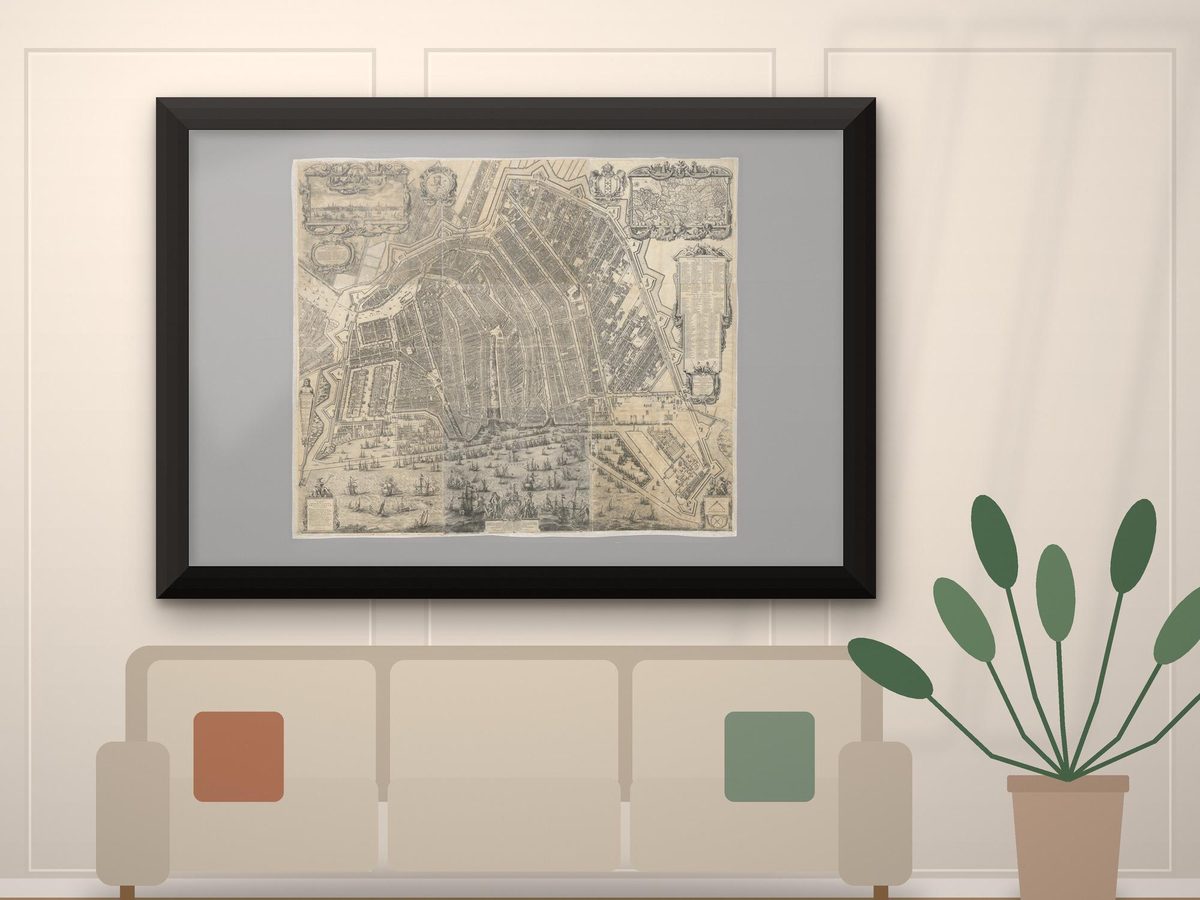 Balthasar van Berckenrode 1625 Amsterdam Map Print, Dutch Golden Age Bird's-Eye Plan (Fine Art Paper)