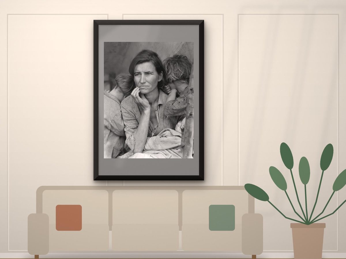 Dorothea Lange Migrant Mother 1936 Print, Documentary Photograph Wall Art (Framed or Unframed)