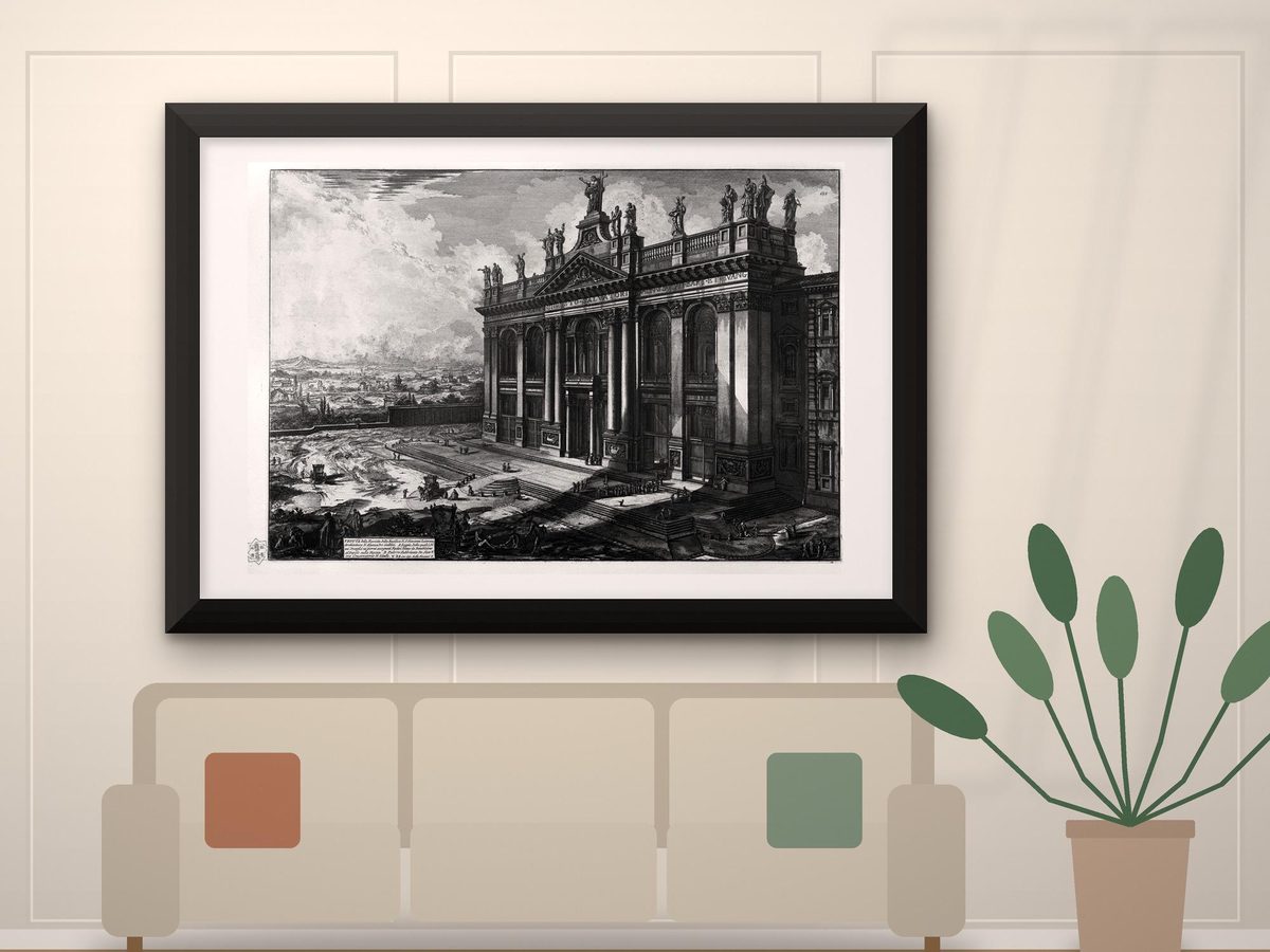 Giovanni Battista Piranesi Vedute di Roma Etching, 18th Century Roman Architecture, Italian Study Decor (Print)