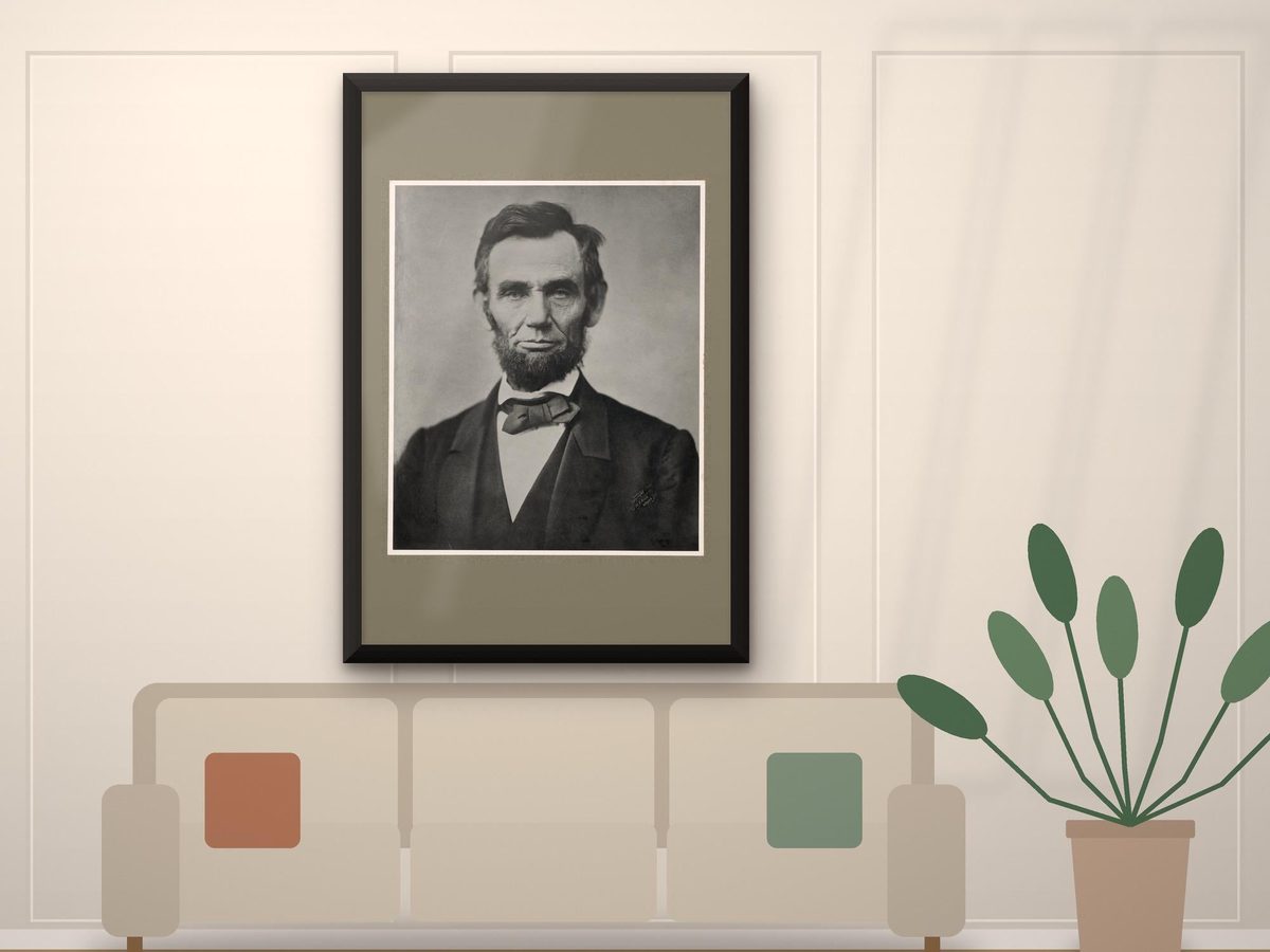 Abraham Lincoln 1863 Portrait Print, Alexander Gardner Photograph, American History Wall Art, Office Decor, Vintage Poster