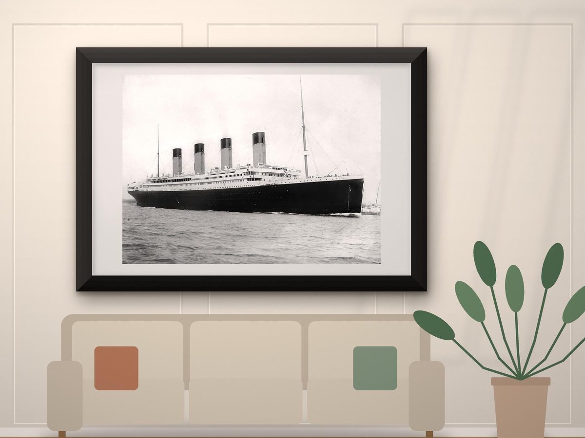 RMS Titanic 1912 Photo Print, Vintage Maritime Wall Art (Public Domain)
