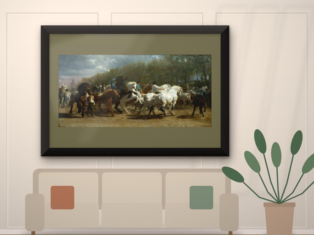 Rosa Bonheur The Horse Fair 1852-55 Print, Equestrian Wall Art (Fine-Art Paper)