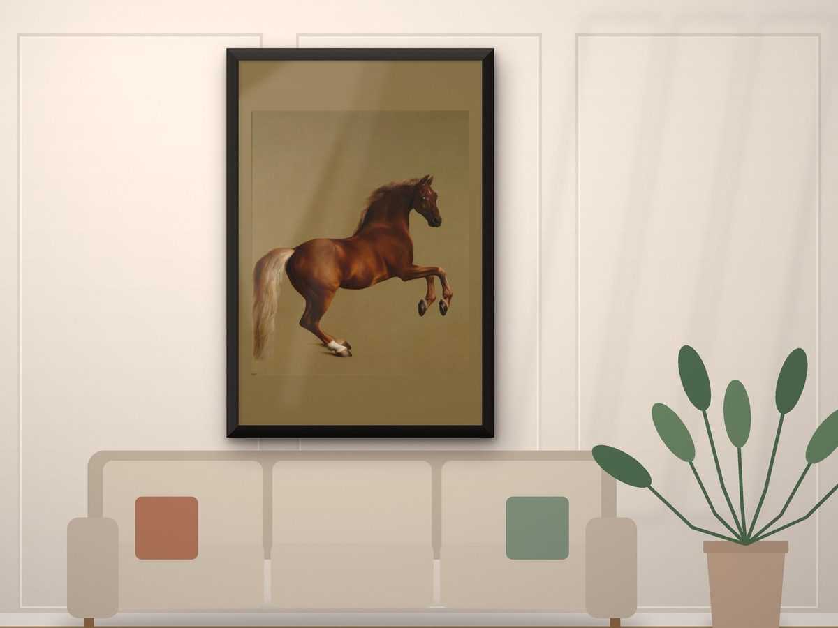 George Stubbs Whistlejacket Print, Arabian Racehorse Painting, Equestrian Wall Art, Living Room Decor, Vintage Poster