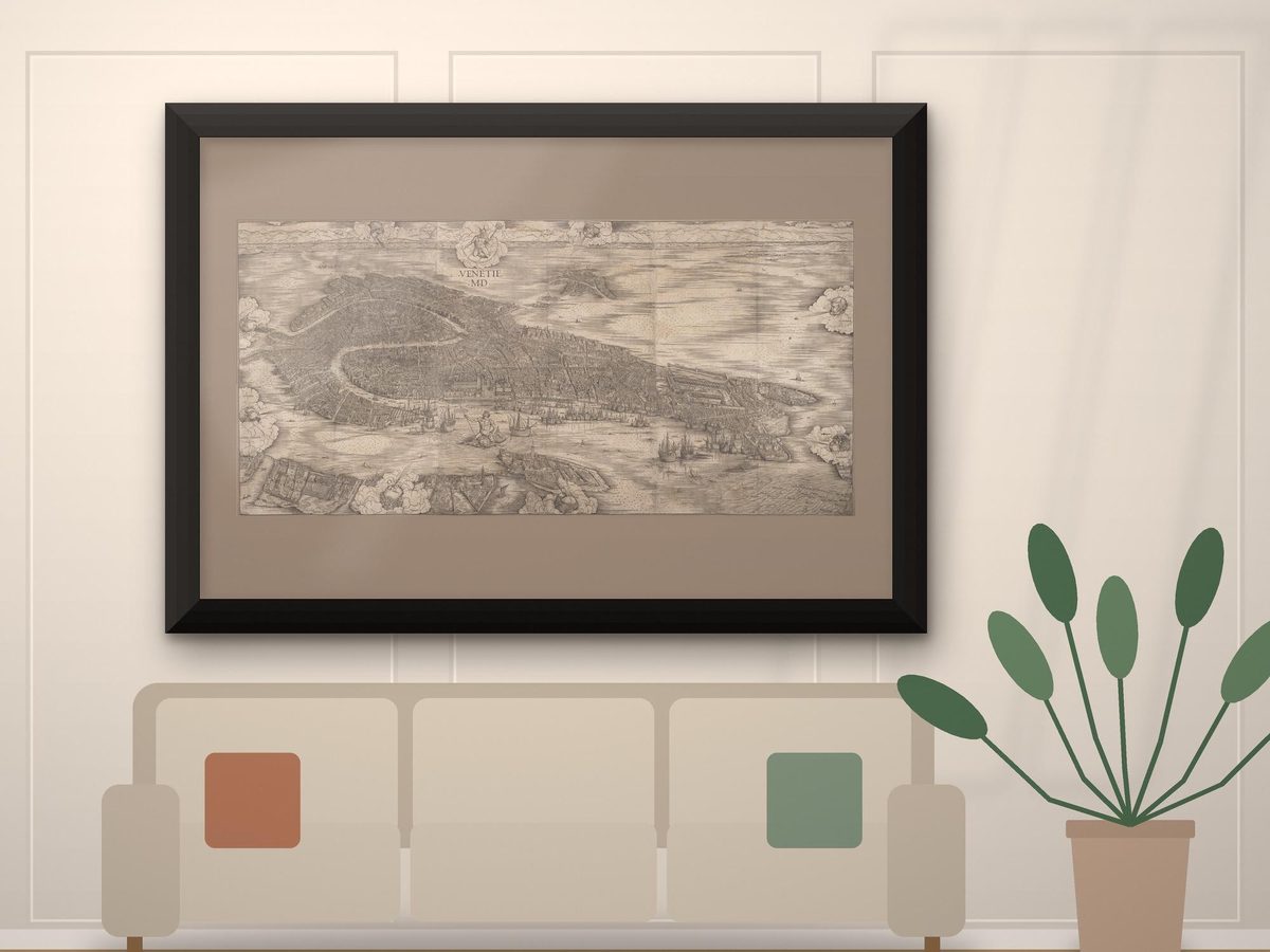 Jacopo de' Barbari View of Venice 1500 Map Print, Renaissance Bird's-Eye View (Fine Art Paper)