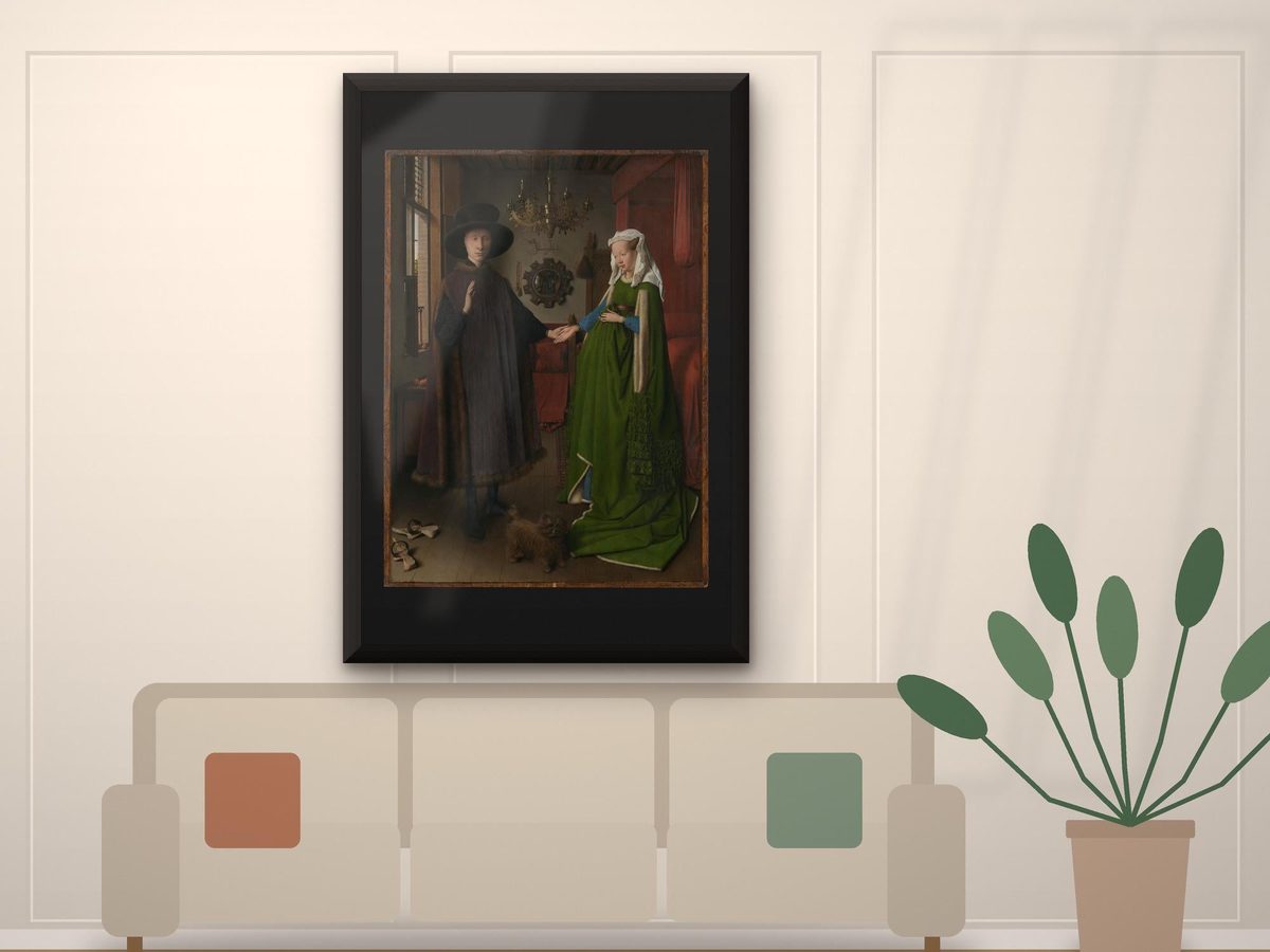 Jan van Eyck The Arnolfini Portrait 1434 Print, Northern Renaissance Wall Art (Framed or Unframed)