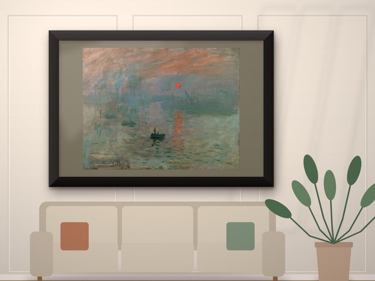 Claude Monet Impression Sunrise 1872 Print, French Impressionist Wall Art, Bedroom Decor, Poster or Framed Print