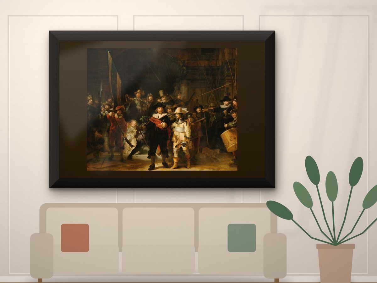 Rembrandt The Night Watch 1642 Print, Dutch Golden Age Militia Painting (Framed or Unframed)