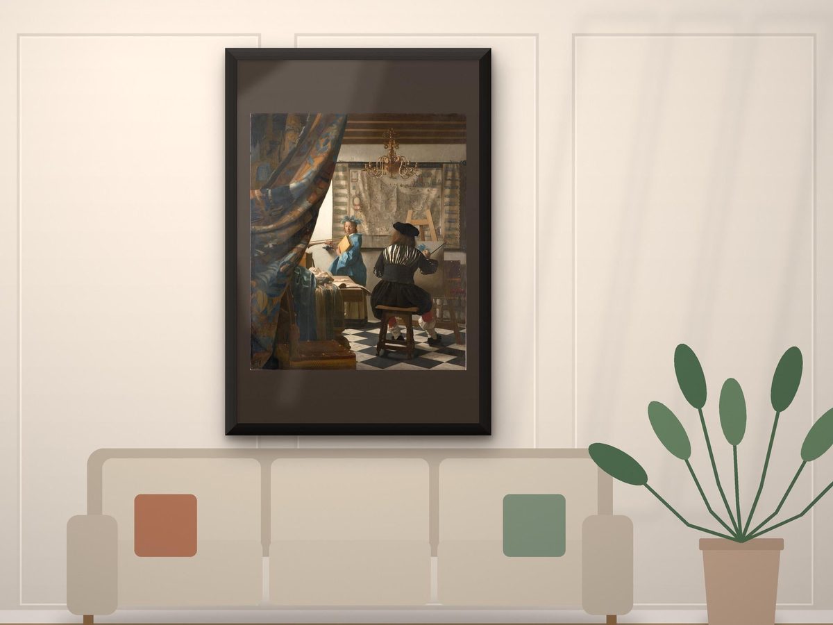 Johannes Vermeer The Art of Painting c1666 Print, Dutch Golden Age Studio Wall Art (Framed or Unframed)
