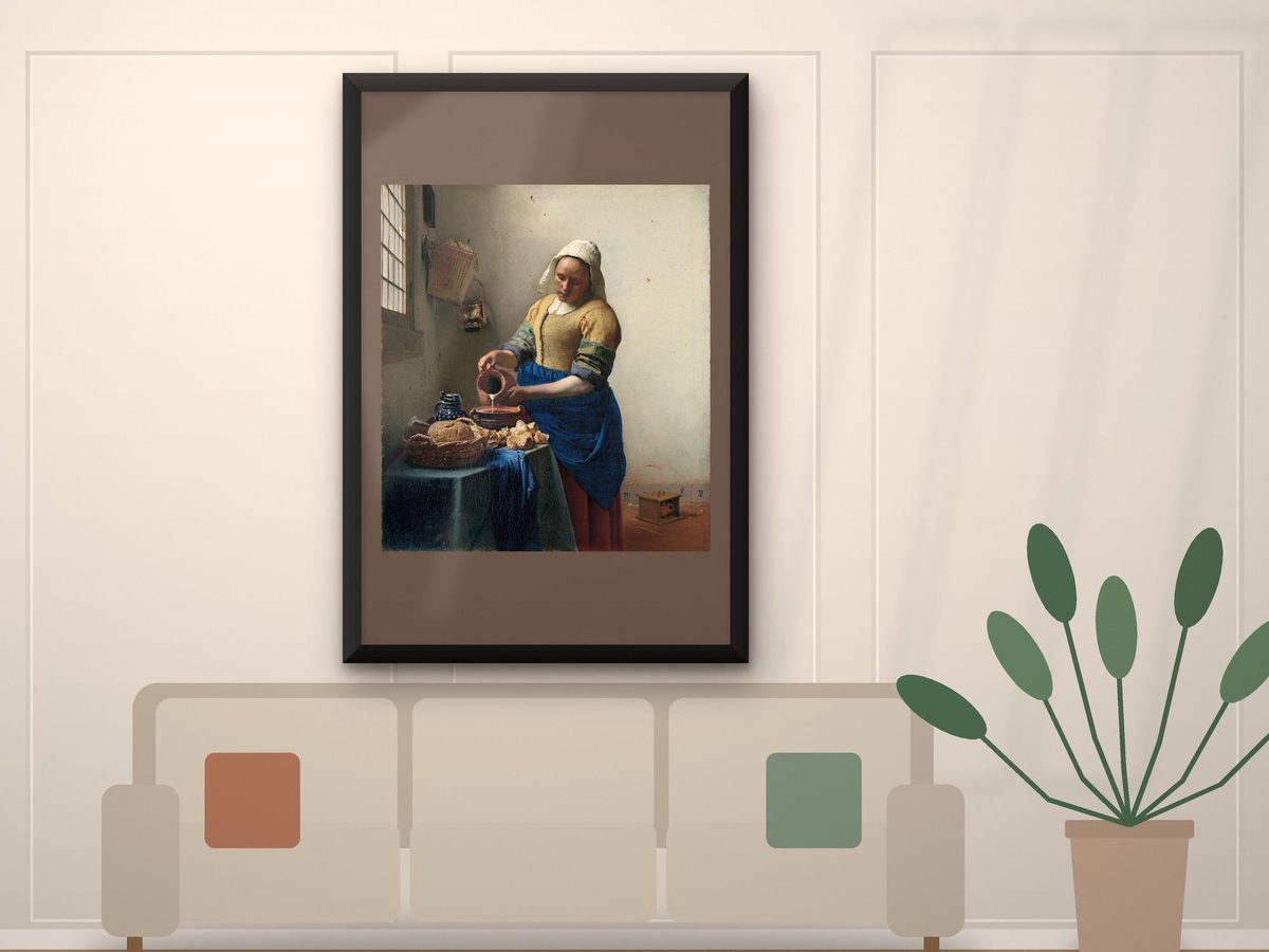 Johannes Vermeer The Milkmaid c1660 Print, Dutch Golden Age Wall Art, Kitchen Decor, Poster or Framed Print