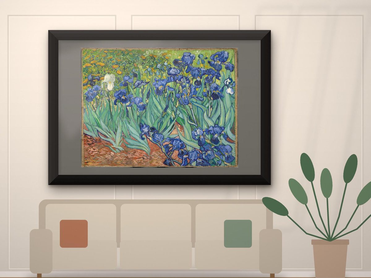 Vincent van Gogh Irises 1889 Print, Post-Impressionist Flower Wall Art, Bedroom Decor, Poster or Framed Print