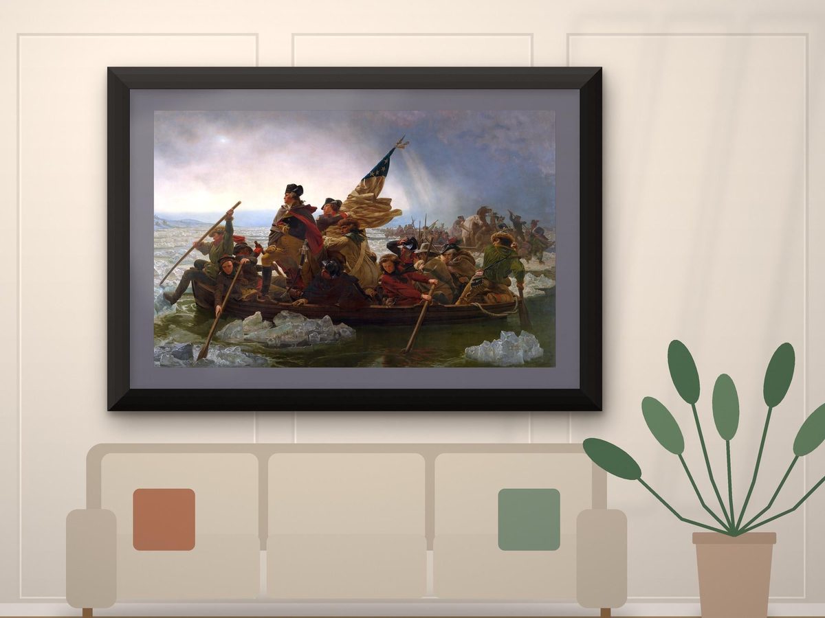 Emanuel Leutze Washington Crossing the Delaware 1851 Print, American History Wall Art (Framed or Unframed)