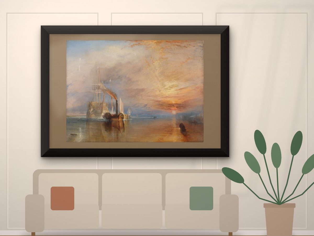 JMW Turner The Fighting Temeraire 1839 Print, Maritime Wall Art, Office Decor, Poster or Framed Print
