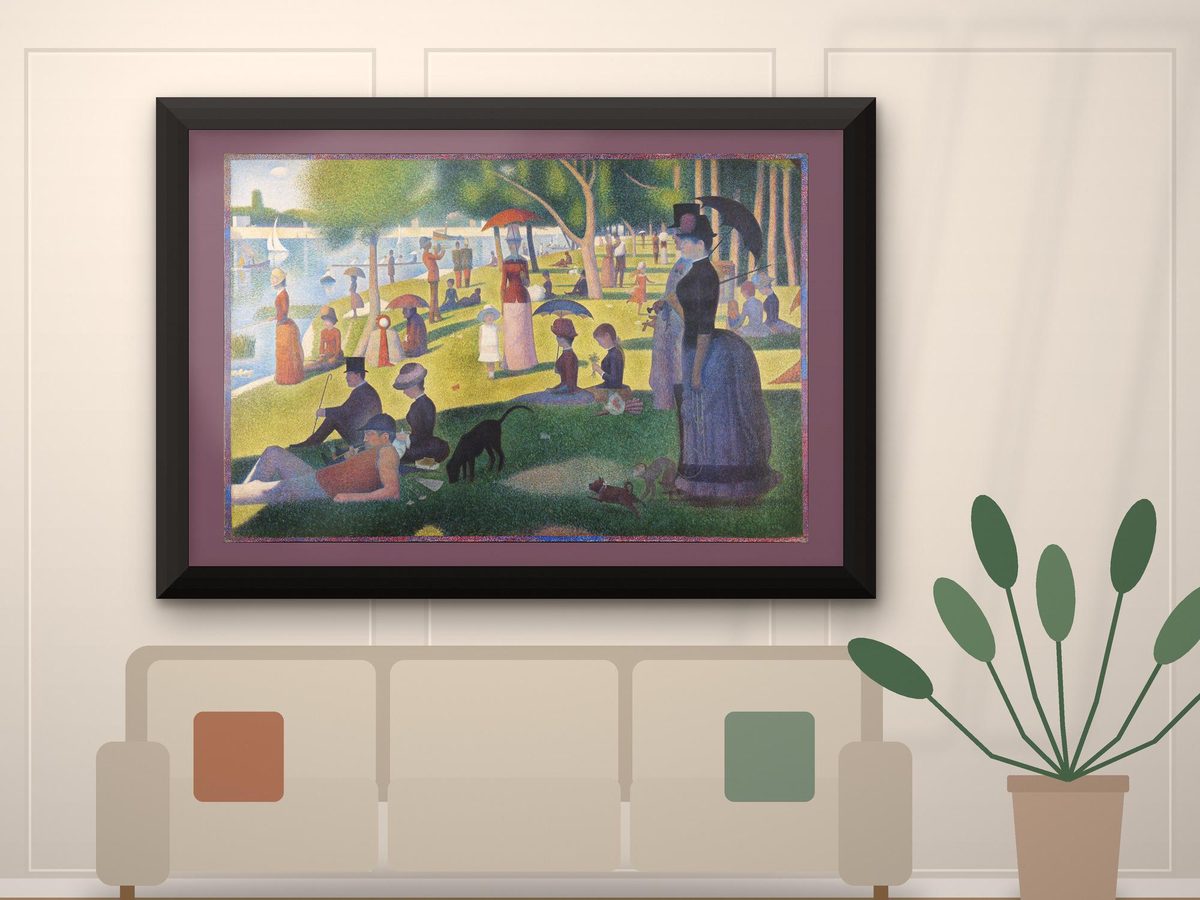 Georges Seurat A Sunday Afternoon on La Grande Jatte 1884-86 Print, Pointillist Wall Art (Framed or Unframed)