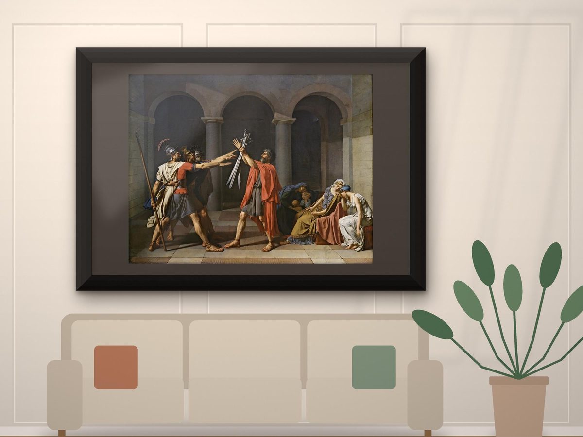 Jacques-Louis David Oath of the Horatii 1784 Print, Neoclassical Wall Art (Framed or Unframed)