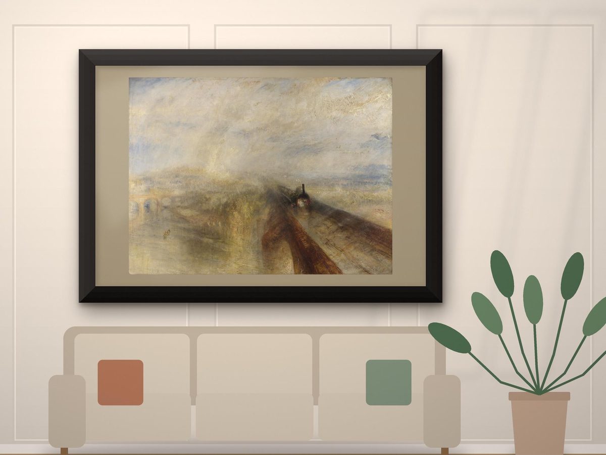 JMW Turner Rain Steam and Speed 1844 Print, The Great Western Railway, Fine Art Poster (Framed or Unframed)