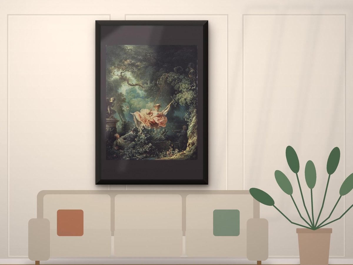 Jean-Honore Fragonard The Swing c1767 Print, French Rococo Wall Art, Bedroom Decor, Poster or Framed Print