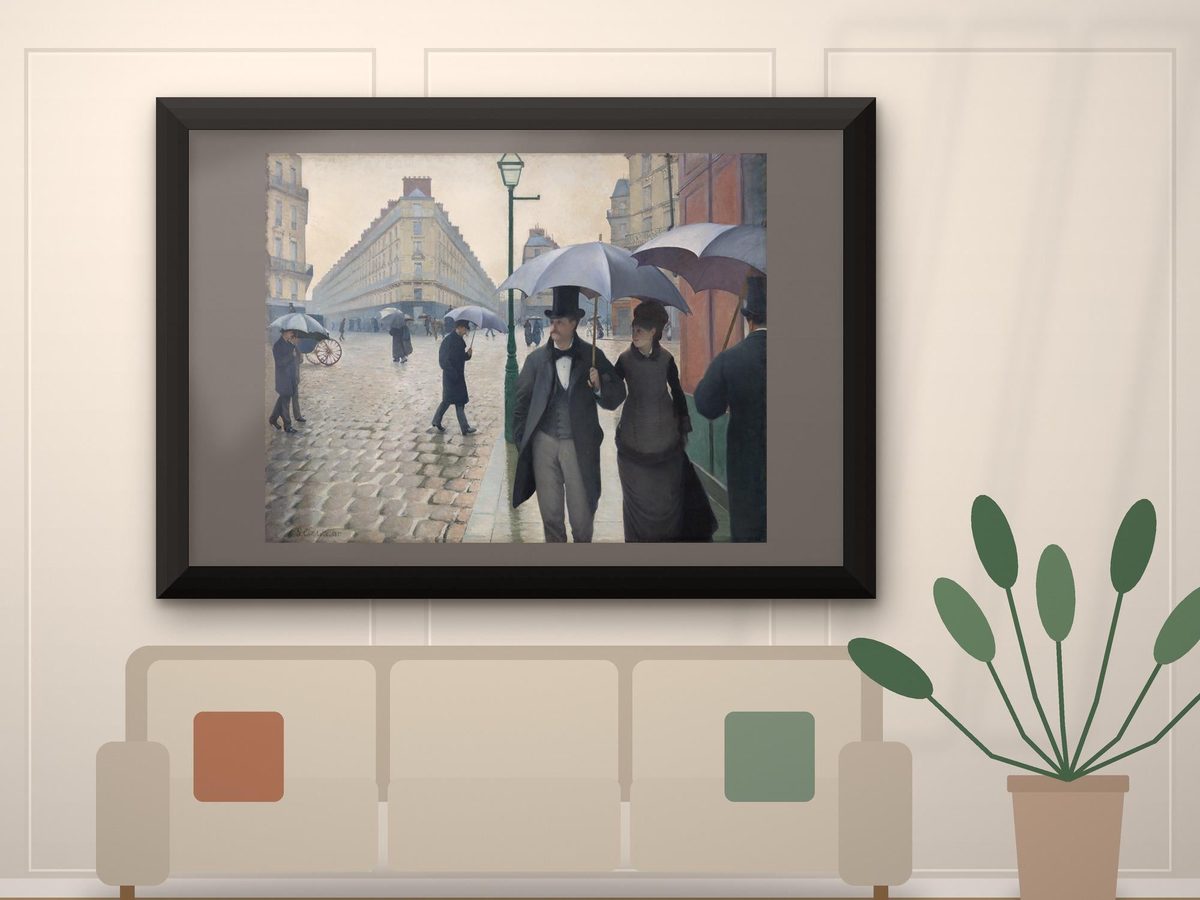 Gustave Caillebotte Paris Street Rainy Day 1877 Print, Impressionist Wall Art (Framed or Unframed)