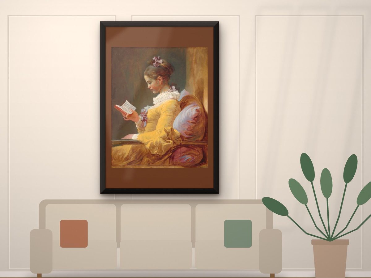 Jean-Honore Fragonard A Young Girl Reading c1769 Print, French Rococo Wall Art, Poster or Framed Print