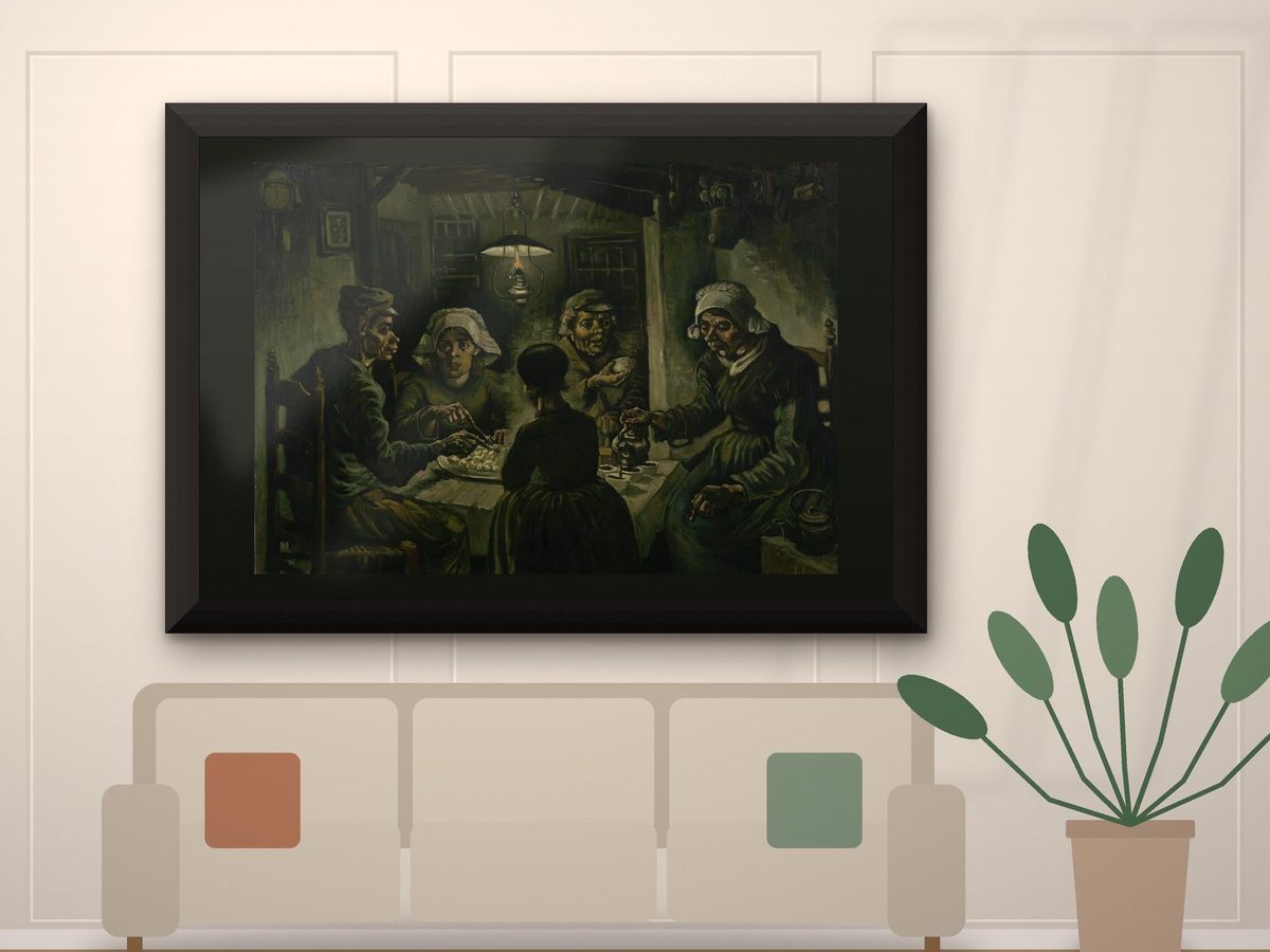 Vincent van Gogh The Potato Eaters 1885 Print, Dutch Peasant Painting, Kitchen Wall Art (Framed or Unframed)