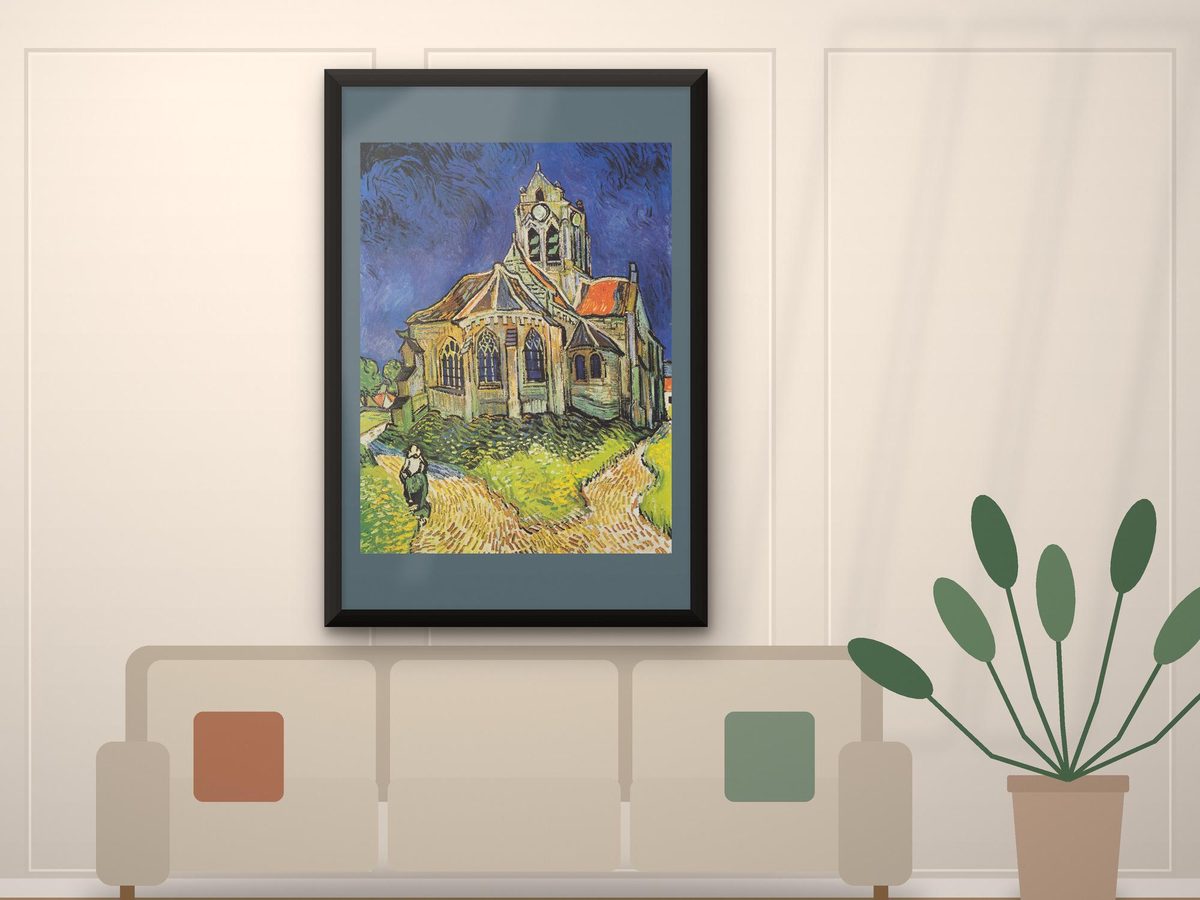 Vincent van Gogh The Church at Auvers 1890 Print, Post-Impressionist Wall Art (Framed or Unframed)