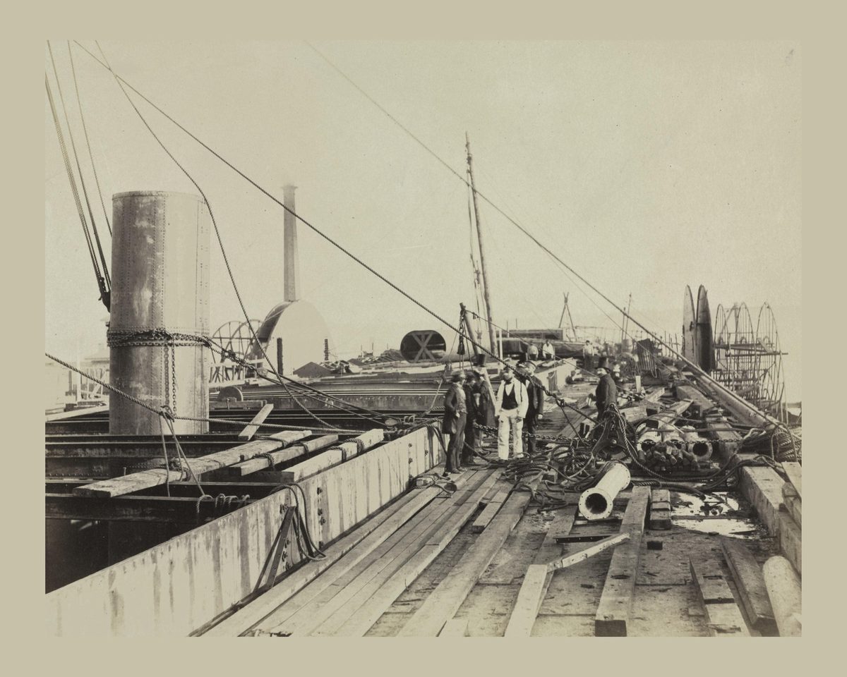 SS Great Eastern 1857 Robert Howlett Photo Print, Brunel Steamship Deck, Victorian Engineering Vintage Photograph Wall Art
