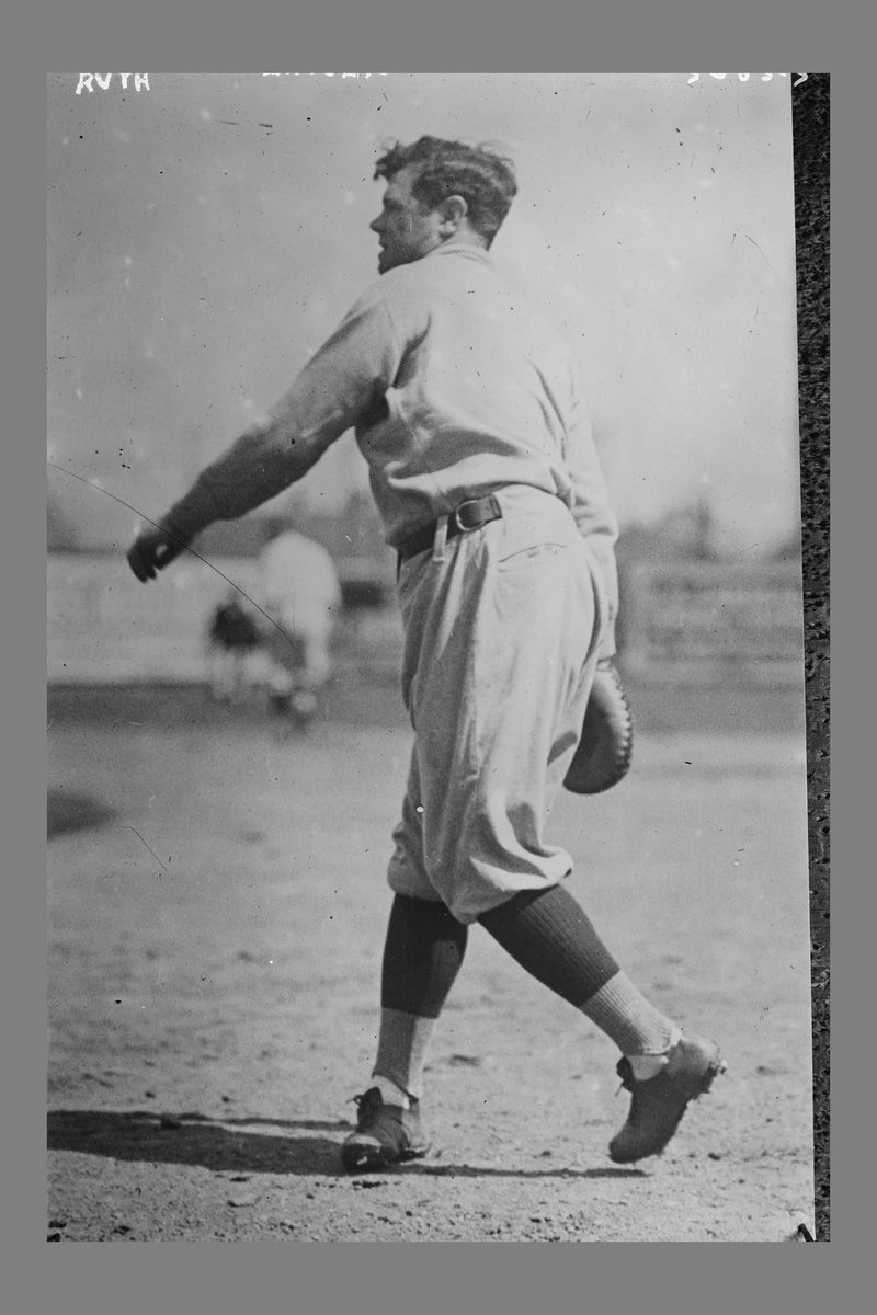 Babe Ruth Photo Print 1922, Vintage Yankees Baseball Photograph, Bain News Service Sports Wall Art, Baseball Gift