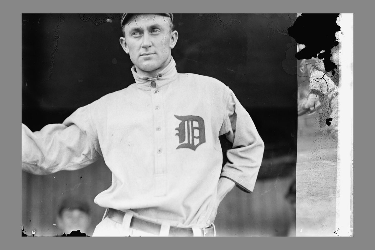 Ty Cobb Photo Print 1913, Vintage Detroit Tigers Baseball Photograph, Dead Ball Era Sports Wall Art, Baseball Gift