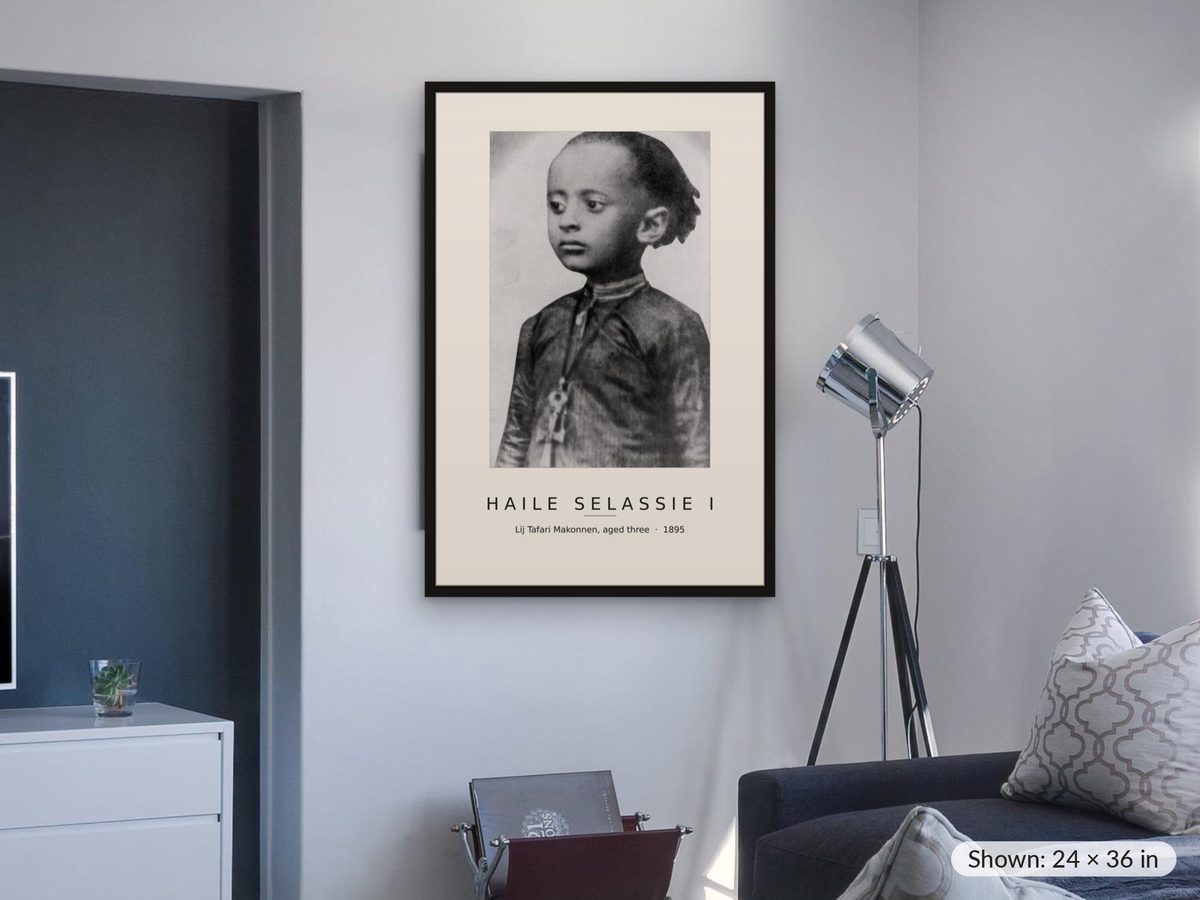 Haile Selassie as a Child Print, Lij Tafari Makonnen 1895 Photograph, Ethiopian Emperor Wall Art, Ethiopia Heritage Gift, Rare Portrait